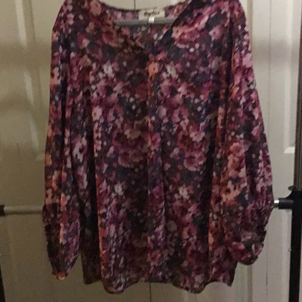 Angels Women's Floral Top - Pink and Purple